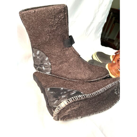 Sorel Womens Waterproof Leather Winter Boots Size 8 Brown READ - Picture 13 of 15
